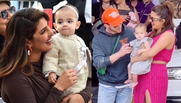 Priyanka Chopra’s Baby, Malti Arrives In India For The First Time, Looks Cute In A Ruffled Dress