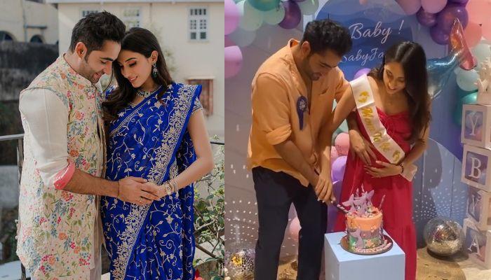 Armaan Jain’s Wifey, Anissa Malhotra Gets A Grand Baby Shower, Couple Cuts A Marine-Themed Cake