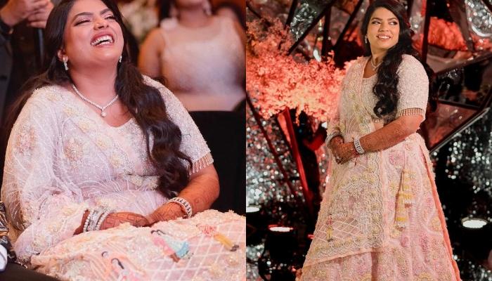 Read more about the article Bride Wore Abu Jani-Sandeep Khosla’s 3D Lehenga With Her Love Story Embroidered On Her ‘Dupatta’