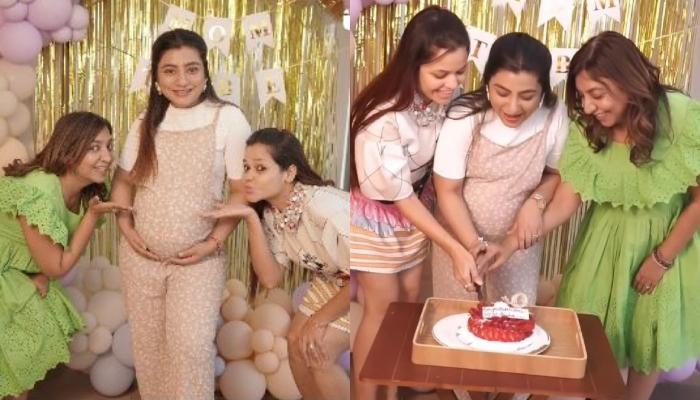 Neha Marda’s Besties Arrange A Lavish Baby Shower For Her, Mommy-To-Be Also Cuts A Strawberry Cake