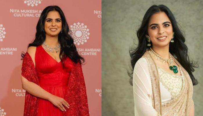 Isha Ambani Dazzles In A Flowy Gown And Embroidered Cape, Makes Heads Turn At The NMACC Event