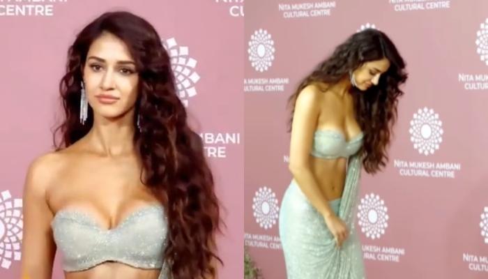 Read more about the article Disha Patani Dazzles In A Shimmery Saree And Strapless Tube At NMACC Event, Gets Mercilessly Trolled