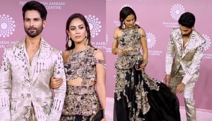 Shahid Kapoor Fixes Wifey, Mira Rajput’s NMACC Red Carpet Outfit, Fans Call Him ‘Real Gentleman’