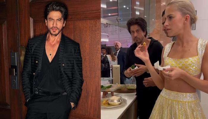 Shah Rukh Khan Enjoying ‘Paan’ At NMACC In Blogger’s Video Goes Viral, Fans Call German Lady ‘Lucky’