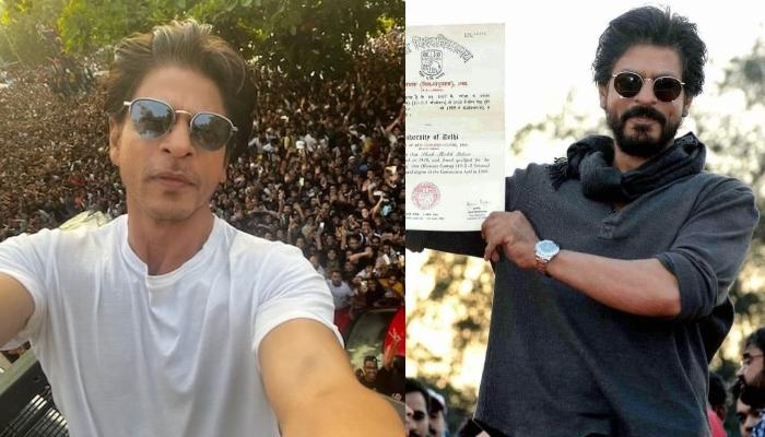When Shah Rukh Khan Proudly Flaunted His Bachelors Degree In Arts From DU, His Smile Was Unmissable