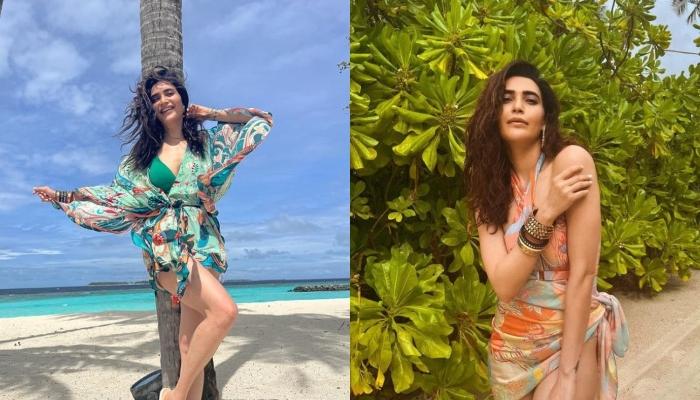 Karishma Tanna Flaunts Her Curves In A Sultry Swimsuit, Fans Go Gaga Over Her Beauty
