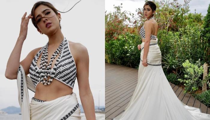 Sara Ali Khan Dons Unique Abu Jani-Sandeep Khosla's Saree-Dress At Cannes,  Gives Out Retro Vibes