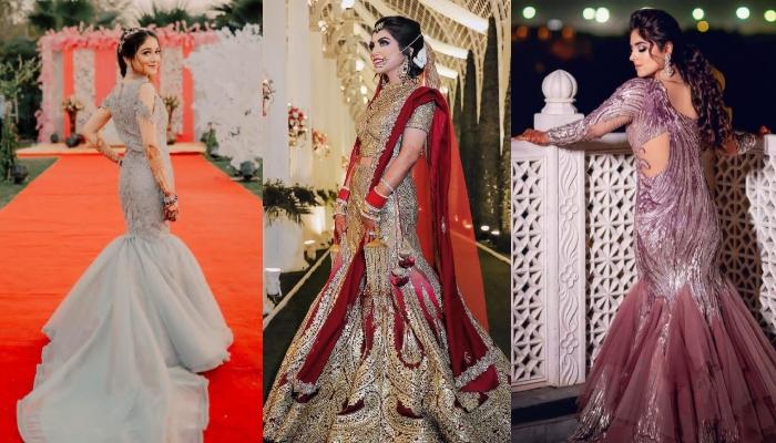 15 Brides Who Wore Fishtail Outfits On Their Special Day: From Sequin Gowns To Embroidered Lehengas