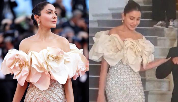 Cannes Anushka Sharma Makes Her Debut At The 76th Cannes Film Festival In  Off-Shoulder Gown - See Pics