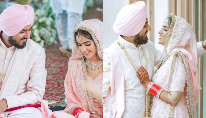Read more about the article Playback Singer, Asees Kaur Gets Married To Composer, Goldie Sohel, They Twin In Blush Pink Outfits