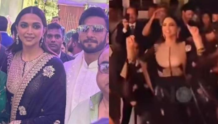 Ranveer Singh and Deepika Padukone twin in black as the attend Priyanka  Chopra - Nick Jonas' Bollywood reception