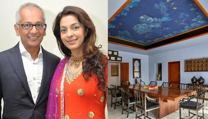 Juhi Chawla’s Husband, Jay Mehta’s Gujarat Home: Ceiling Mural, Reproduction Chairs, And Heritage