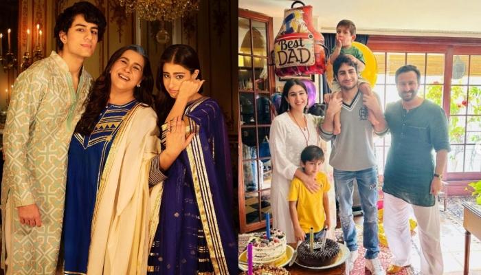 Saif Ali Khan's Kids, Sara And Ibrahim Surprise Him On His B'Day, Fan Says  'Amrita Raised Them Well'