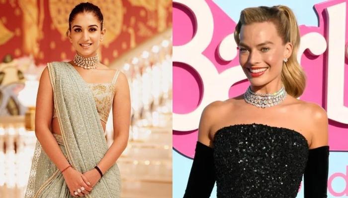Radhika Merchant Owns A 5-Layered Diamond Necklace, Margot Robbie Wore Exactly The Same At An Event