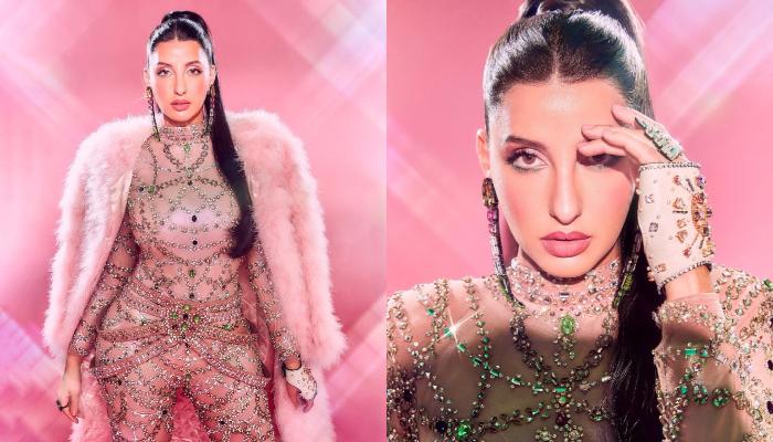 Nora Fatehi turns up the heat in jaw-dropping sequin bralette and
