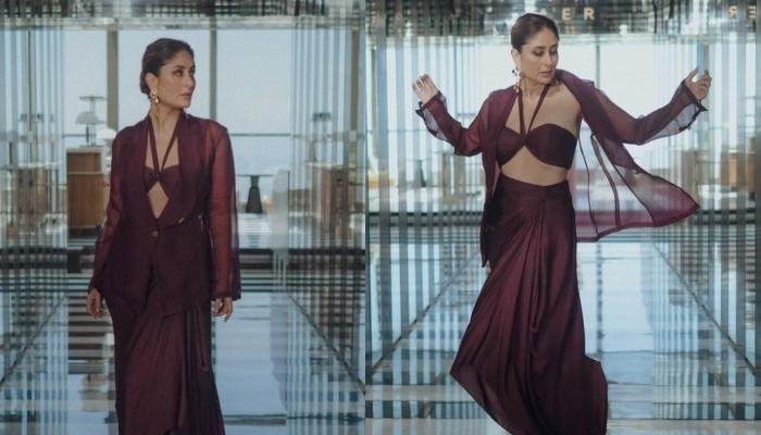 Kareena Kapoor Raises Elegance In Wine-Hued Blazer Set Worth Rs. 28.9K, Styles It With 7.9K Sandals