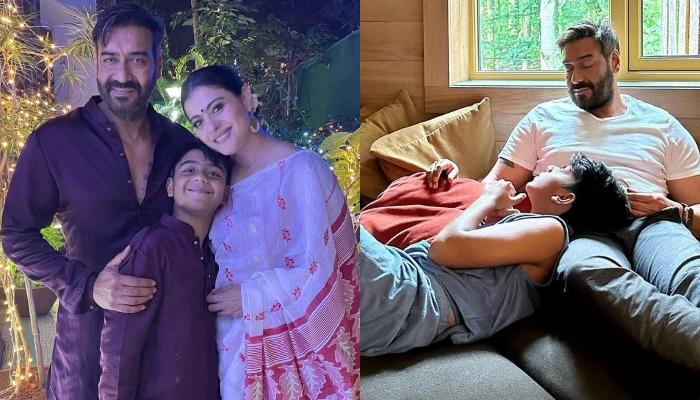 Ajay Devgn Shares A Candid Photo Of Chit-Chatting With Son, Yug, Pens, ‘He’s Outgrowing My Lap’