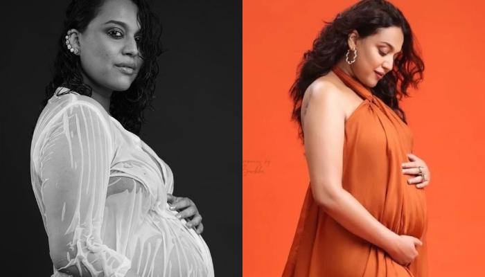 Swara Bhasker Shows Off Her Full-Grown Baby Bump In A Wet See-Through Shirt, Pens 'I'm At The Cusp'