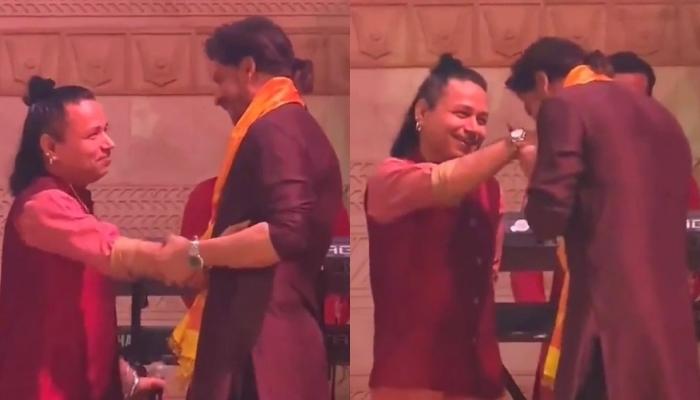 SRK Hugs Kailash Kher, Kisses His Hand At Ambani’s Puja, Days After ‘Bade Log Choti Harkat’ Comment