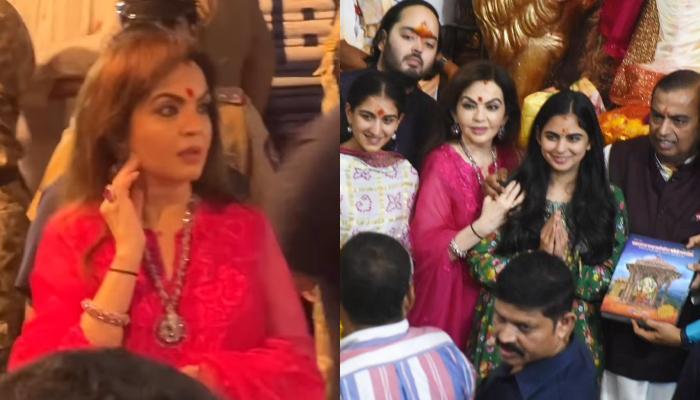 Nita Ambani Seeks Blessings From Lalbaugcha Raja With Her Family, Stuns In A Pink ‘Salwar-Suit’
