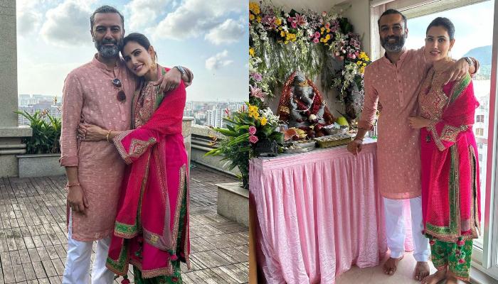 Sonnalli Seygall Reveals She Performed ‘Aarti’ For The 1st Time With Husband, Ashesh At Ganpati Puja