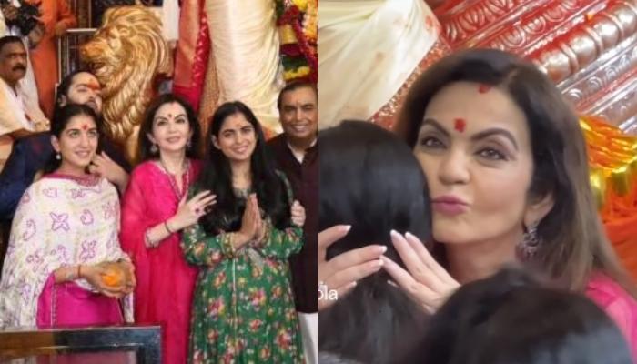 Nita Ambani Gets Spotted Adoring Her To-Be-'Bahu', Radhika Merchant During Ganpati 'Darshan'