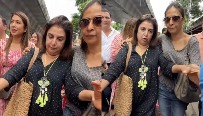 Farah Khan Struggles To Walk During Lalbaugcha Raja Visit In Viral Video, Reacts As She Gets Trolled