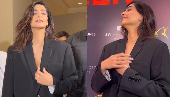 Read more about the article Sonam Kapoor Gets Spotted Adjusting Her Plunging Neckline, Netizen Pens ‘She Looks Uncomfortable’