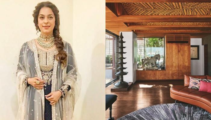 Juhi Chawla's Luxurious Ancestral Home Has A Wooden Patio With ...