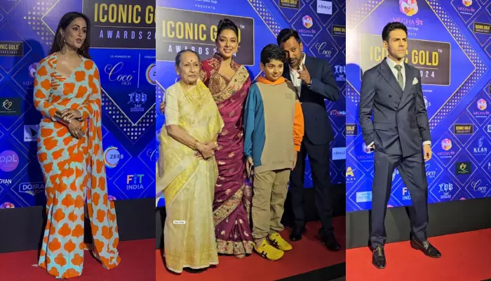 Rupali Ganguly Arrives At The Iconic Gold Awards With Her Fam, Hina Khan, Sushmita Sen And More Join