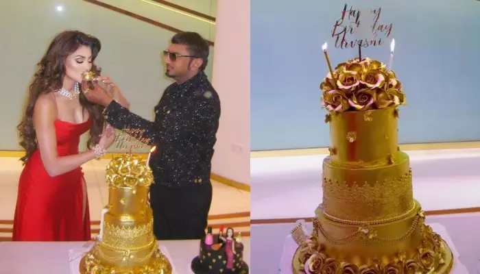 Urvashi Rautela Gets A 3-Tiered 24-Carat Gold Cake From Honey Singh On 30th B'Day, Netizens React