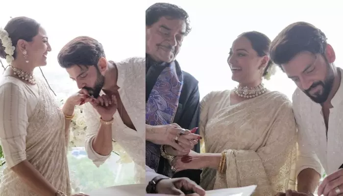 Sonakshi Sinha Drops Surreal Photos With Zaheer From Their Registered Wedding, Duo Stuns In White