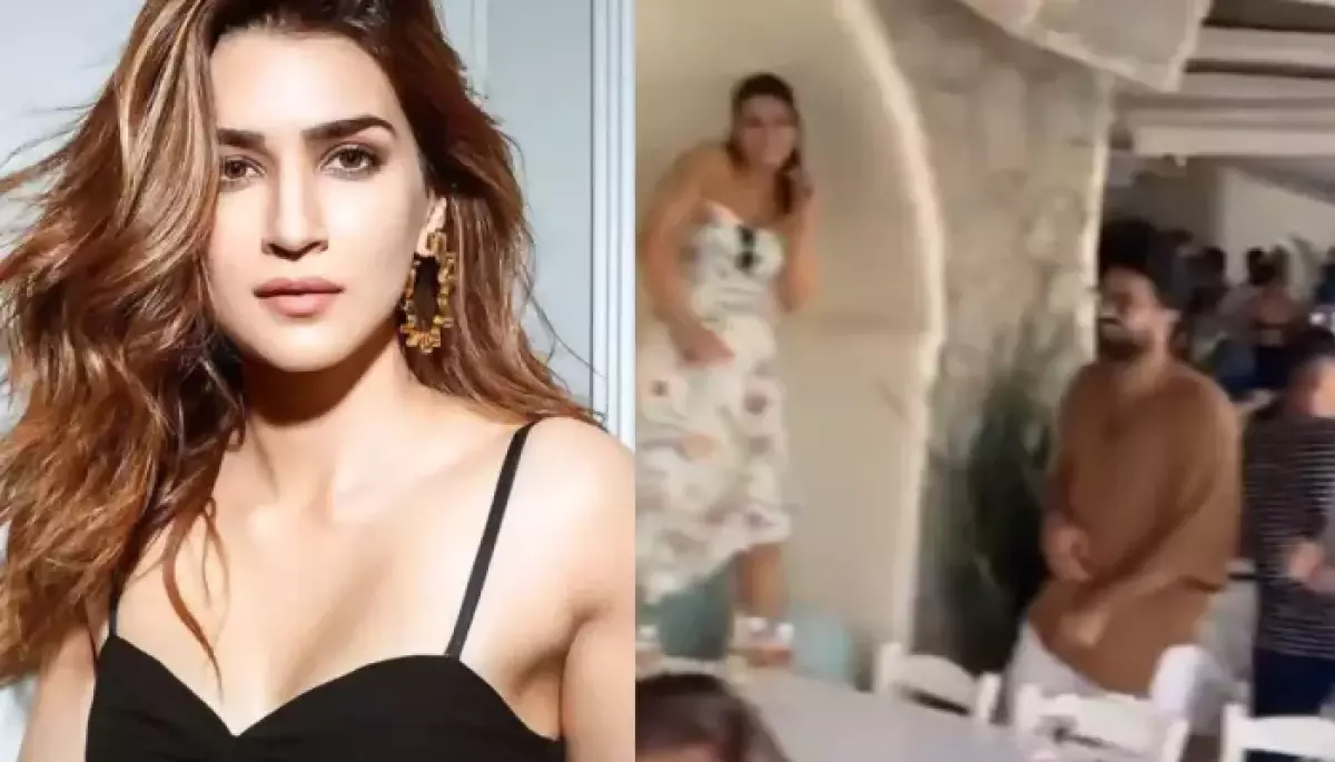 Kriti Sanon Gets Close To Alleged BF, Kabir As She Whispers In His Ear, Duo  Grooves In A Viral Clip