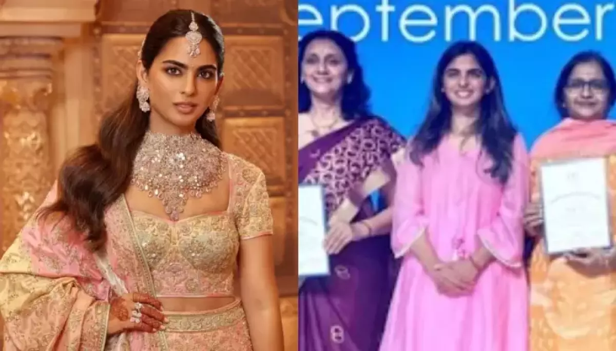 Isha Ambani Exudes Elegance In A Pretty Pink 'Salwar' Suit As She Honours  The Teachers Of DAIS