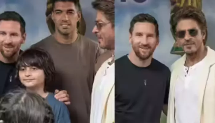 Lionel Messi GOAT Tour: Football Icon Unveils 70-Foot Statue With Shah Rukh Khan And Luis Suarez