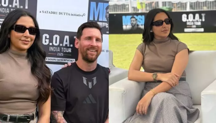 Actor, Subhashree Ganguly Slammed For 'Tasteless Pics' With Messi At GOAT Event, 'She Is Behaving..'