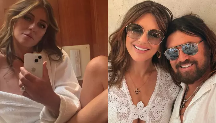 Billy Ray Cyrus Gets Engaged To Elizabeth Hurley, She Flaunts Massive Diamond Ring In Playful Video