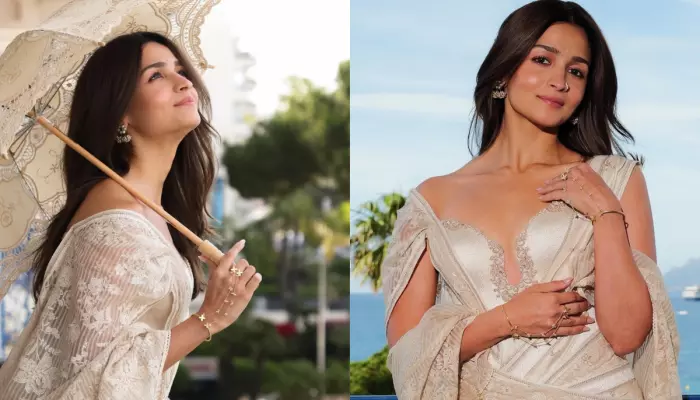 Alia Bhatt Goes 'Desi' At Cannes, Wears 'Nath' With Gown, Fans Say, 'Roop From Kalank, Is That You?'