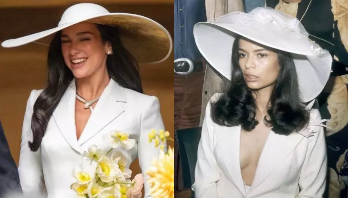 Dua Lipa Channels Her Inner Bianca Jagger For Wedding With Callum Turner, Dons USD 600,000 Necklace