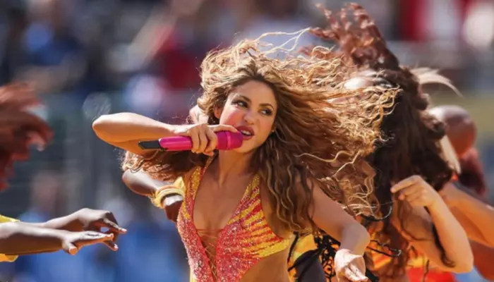 Shakira's Breathtaking FIFA World Cup 2026 Look Had Sunset Print, 200,000 Swarovski Crystals