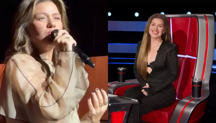 Kelly Clarkson Reacts To Wardrobe Malfunction, As Wind Blows Her Sheer Top Up, 'Uh-Oh, There's My..'