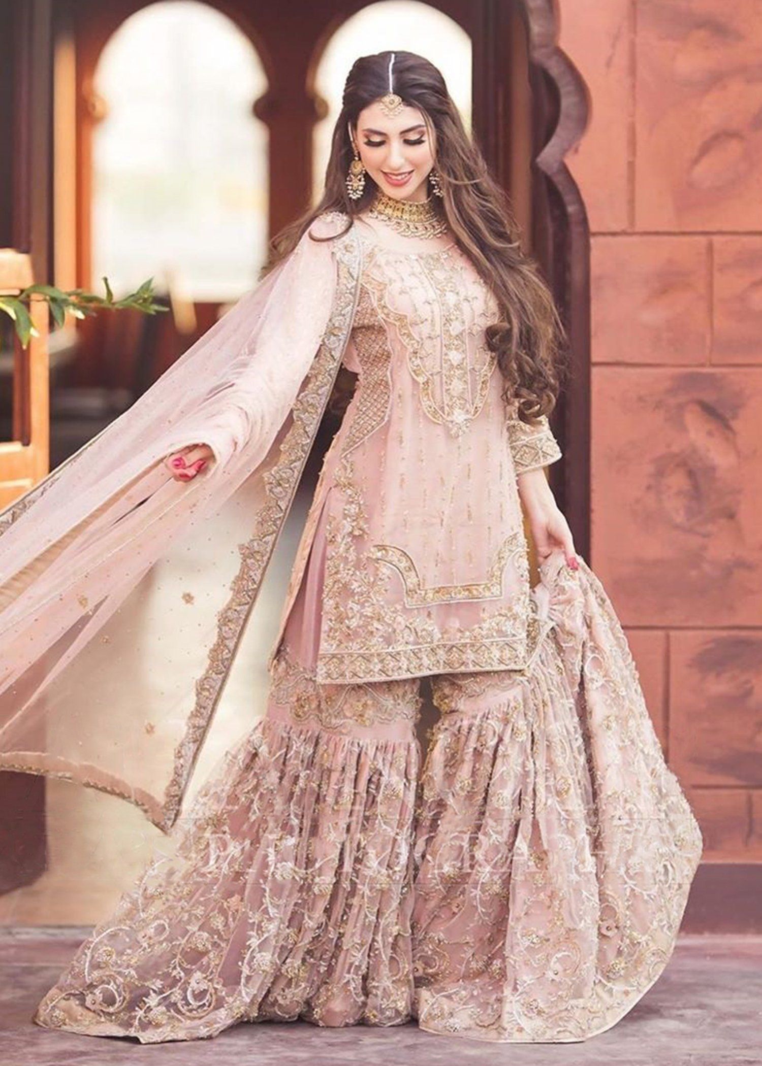 20 Muslim Brides In Stunning Sharara-Gharara Sets